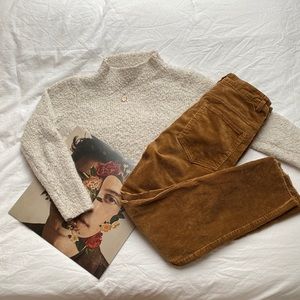 Orange corduroy pants